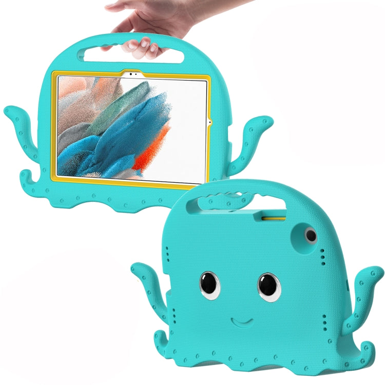 For Samsung Galaxy Tab A8 10.5 2021 Octopus Style EVA + PC Tablet Case with Strap(Glacial Green) by bashfashion