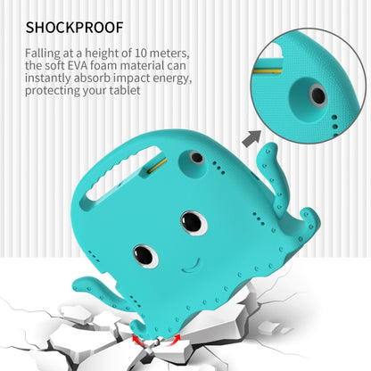 For Samsung Galaxy Tab A8 10.5 2021 Octopus Style EVA + PC Tablet Case with Strap(Glacial Green) by bashfashion