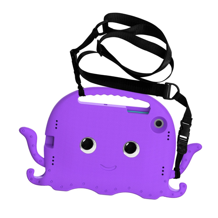 For Samsung Galaxy Tab A8 10.5 2021 Octopus Style EVA + PC Tablet Case with Strap(Purple) by bashfashion