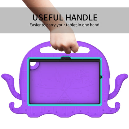For Samsung Galaxy Tab A8 10.5 2021 Octopus Style EVA + PC Tablet Case with Strap(Purple) by bashfashion