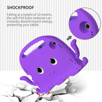 For Samsung Galaxy Tab A8 10.5 2021 Octopus Style EVA + PC Tablet Case with Strap(Purple) by bashfashion