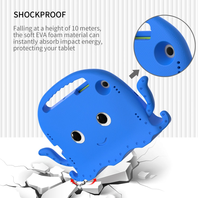 For Samsung Galaxy Tab A8 10.5 2021 Octopus Style EVA + PC Tablet Case with Strap(Blue) by bashfashion