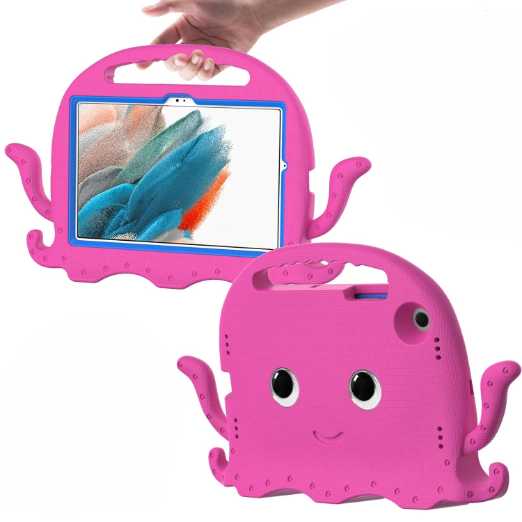 For Samsung Galaxy Tab A8 10.5 2021 Octopus Style EVA + PC Tablet Case with Strap(Rose Red) by bashfashion