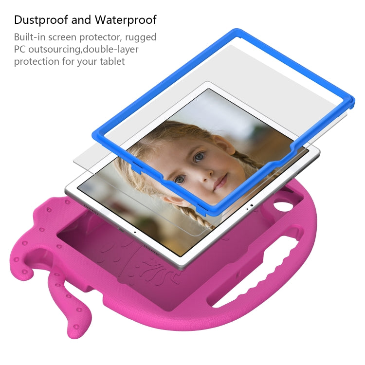 For Samsung Galaxy Tab A8 10.5 2021 Octopus Style EVA + PC Tablet Case with Strap(Rose Red) by bashfashion