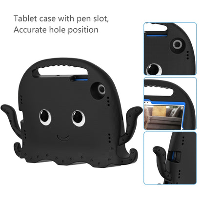 For Samsung Galaxy Tab A8 10.5 2021 Octopus Style EVA + PC Tablet Case with Strap(Black) by bashfashion