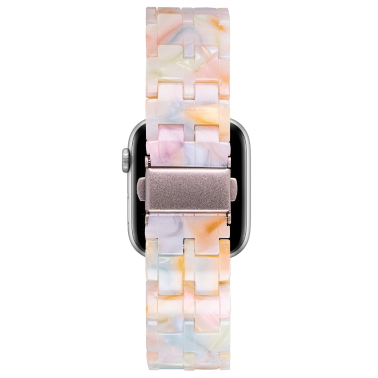 Five-bead Resin Watch Band For Apple Watch Ultra 49mm&Watch Ultra 2 49mm / Series 9&8&7 45mm / SE 3&SE 2&6&SE&5&4 44mm / 3&2&1 42mm(Color Pink) by bashfashion