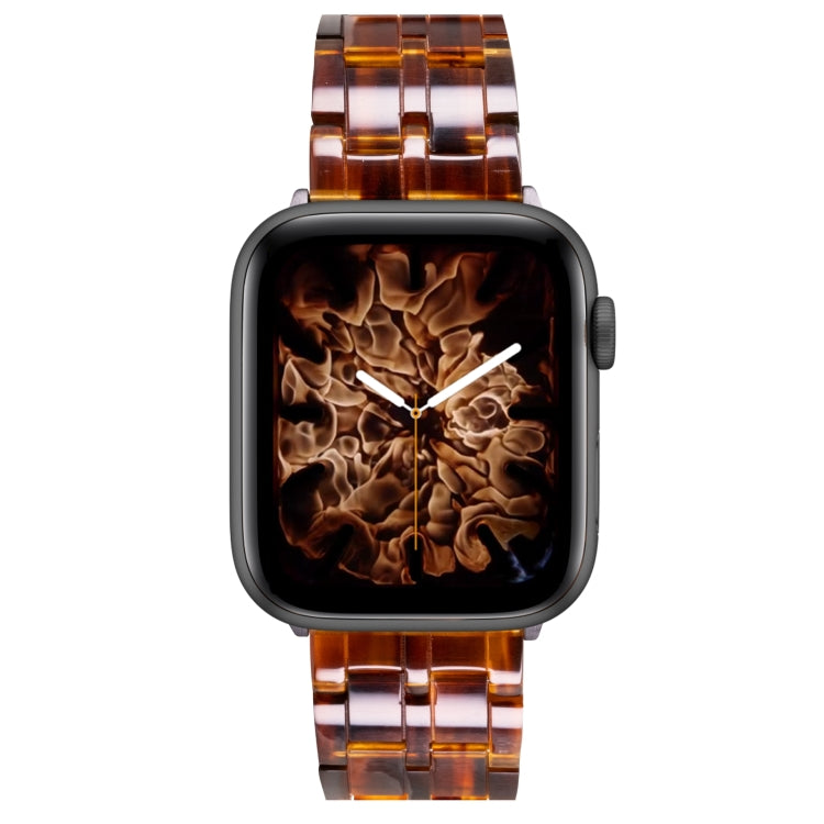 Five-bead Resin Watch Band For Apple Watch Ultra 49mm&Watch Ultra 2 49mm / Series 9&8&7 45mm / SE 3&SE 2&6&SE&5&4 44mm / 3&2&1 42mm(Caramel) by bashfashion