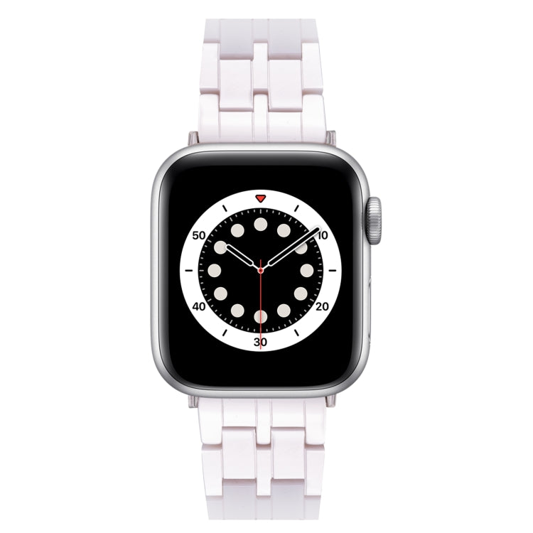 Five-bead Resin Watch Band For Apple Watch Ultra 49mm&Watch Ultra 2 49mm / Series 9&8&7 45mm / SE 3&SE 2&6&SE&5&4 44mm / 3&2&1 42mm(Starlight White) by bashfashion