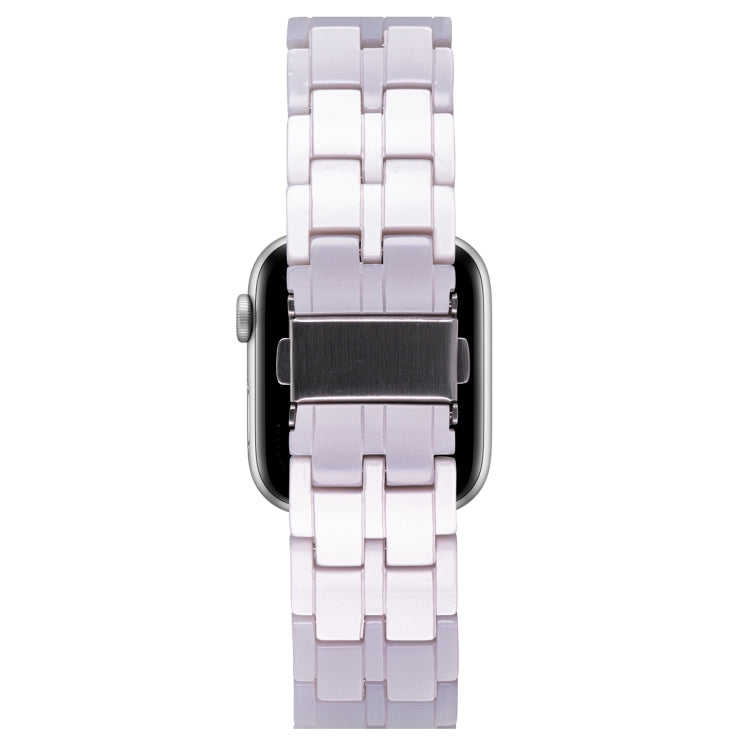 Five-bead Resin Watch Band For Apple Watch Ultra 49mm&Watch Ultra 2 49mm / Series 9&8&7 45mm / SE 3&SE 2&6&SE&5&4 44mm / 3&2&1 42mm(Starlight White) by bashfashion