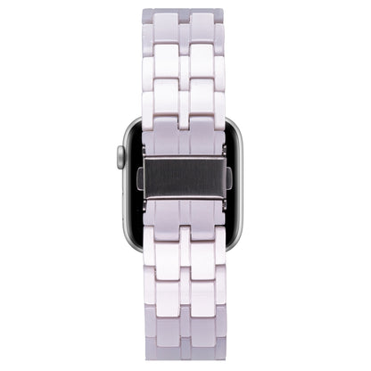 Five-bead Resin Watch Band For Apple Watch Ultra 49mm&Watch Ultra 2 49mm / Series 9&8&7 45mm / SE 3&SE 2&6&SE&5&4 44mm / 3&2&1 42mm(Starlight White) by bashfashion