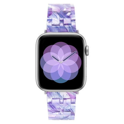 Five-bead Resin Watch Band For Apple Watch Ultra 49mm&Watch Ultra 2 49mm / Series 9&8&7 45mm / SE 3&SE 2&6&SE&5&4 44mm / 3&2&1 42mm(Purple Texture) by bashfashion