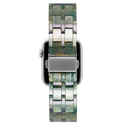 Five-bead Resin Watch Band For Apple Watch Series 9&8&7 41mm / SE 3&SE 2&6&SE&5&4 40mm / 3&2&1 38mm(Aurora Green) by bashfashion