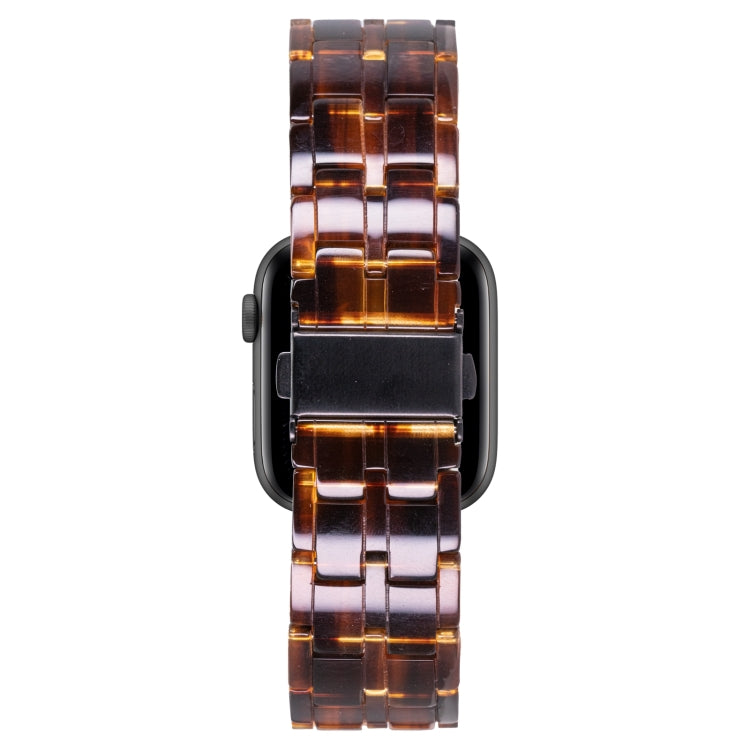 Five-bead Resin Watch Band For Apple Watch Series 9&8&7 41mm / SE 3&SE 2&6&SE&5&4 40mm / 3&2&1 38mm(Caramel) by bashfashion