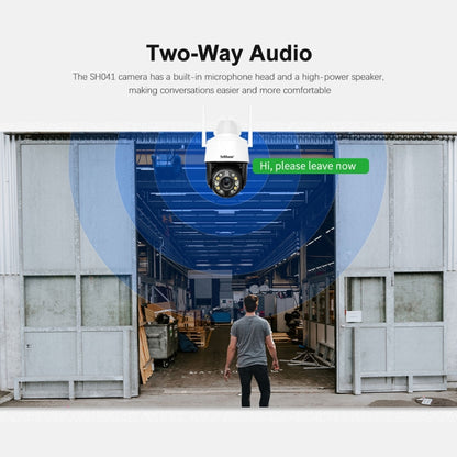 SriHome SH041 5.0MP 20X Optical Zoom 2.4G/5G WiFi IP66 Waterproof AI Auto Tracking H.265 Video Surveillance, Plug Type:US Plug(White) by bashfashion