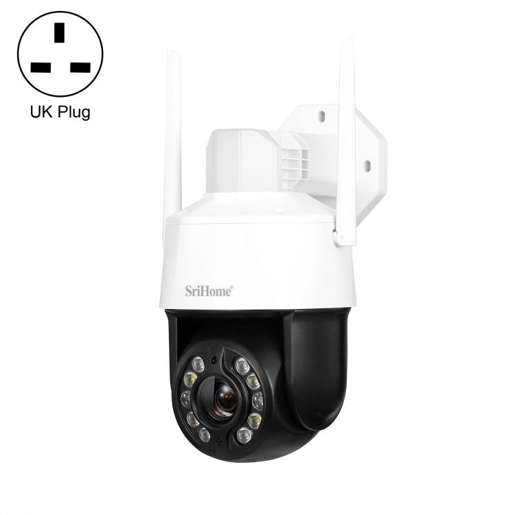 SriHome SH041 5.0MP 20X Optical Zoom 2.4G/5G WiFi IP66 Waterproof AI Auto Tracking H.265 Video Surveillance, Plug Type:UK Plug(White) by bashfashion