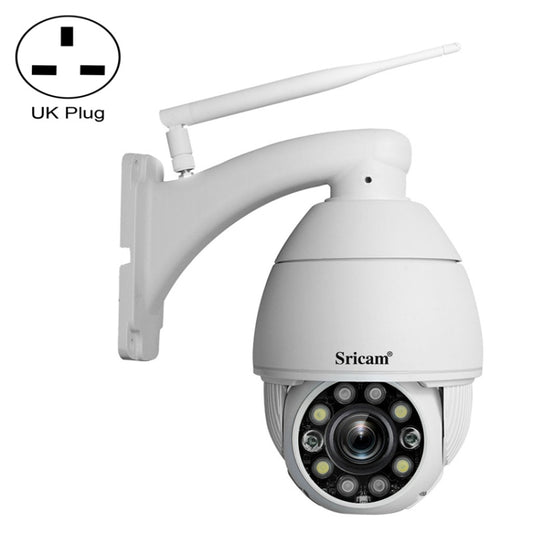 Sricam SP008C 5MP 10X Zoom IP66 Waterproof CCTV WiFi IP Camera Monitor, Plug Type:UK Plug(White) by Sricam