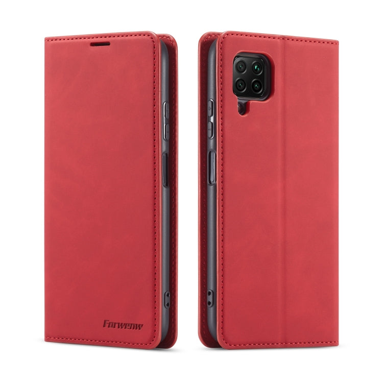 For Huawei P40 Lite / nova 6 SE Forwenw Dream Series Oil Edge Strong Magnetism Horizontal Flip Leather Case with Holder & Card Slots & Wallet & Photo Frame(Red) by Forwenw