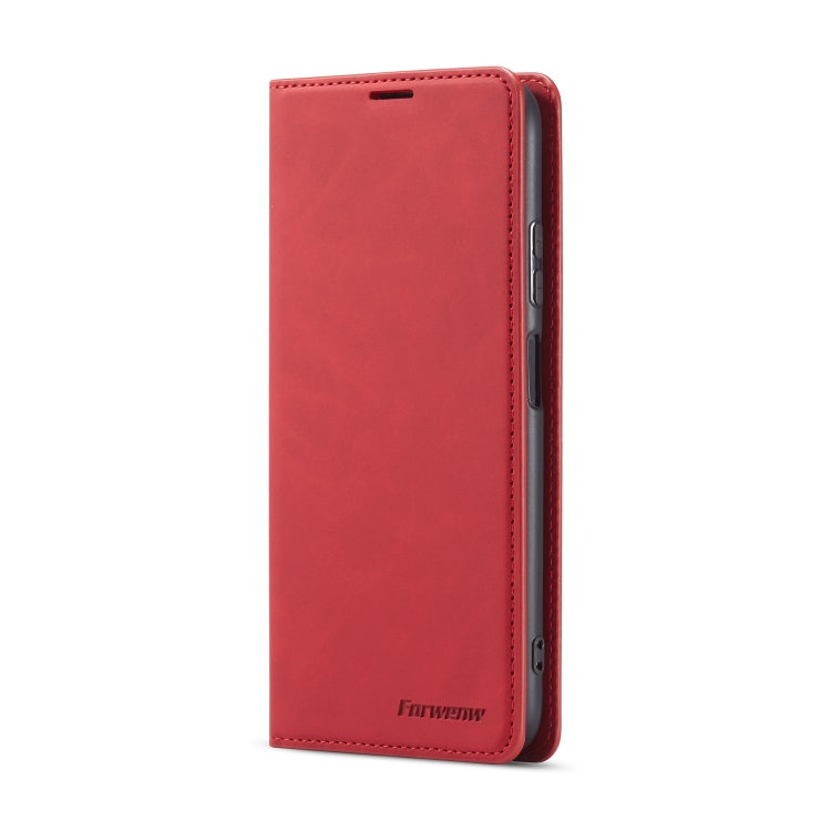For Huawei P40 Lite / nova 6 SE Forwenw Dream Series Oil Edge Strong Magnetism Horizontal Flip Leather Case with Holder & Card Slots & Wallet & Photo Frame(Red) by Forwenw