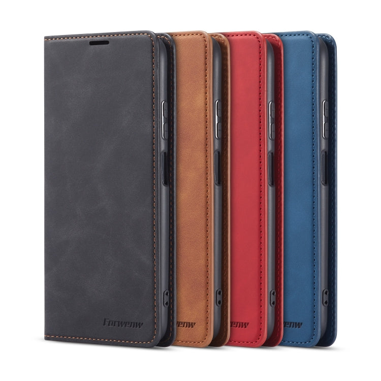 For Huawei P40 Lite / nova 6 SE Forwenw Dream Series Oil Edge Strong Magnetism Horizontal Flip Leather Case with Holder & Card Slots & Wallet & Photo Frame(Red) by Forwenw