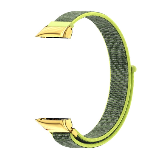 For Huawei Band 6 / Honor Band 6 / 7 Mijobs Breathable Nylon Watch Band(Bright Gold) by MIJOBS