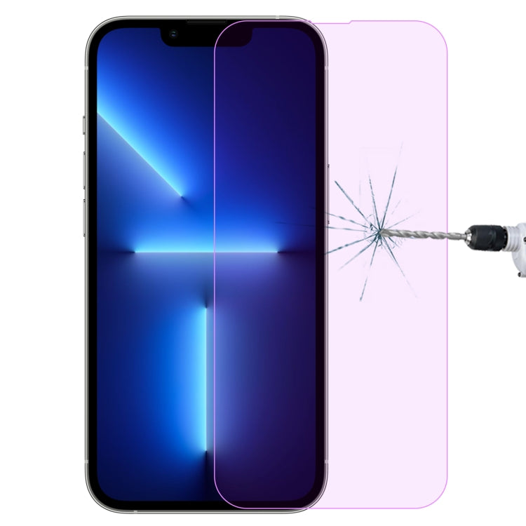 For iPhone 16e / 13 / 13 Pro Purple Light Eye Protection Tempered Glass Film by DIYLooks