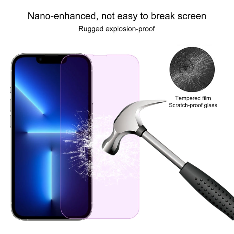 For iPhone 16e / 13 / 13 Pro Purple Light Eye Protection Tempered Glass Film by DIYLooks