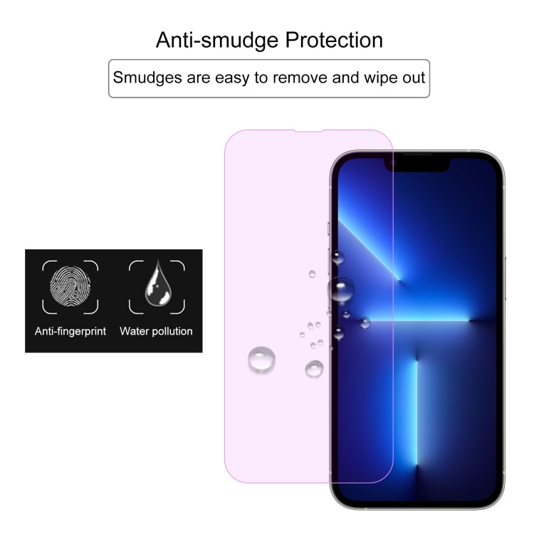 For iPhone 16e / 13 / 13 Pro Purple Light Eye Protection Tempered Glass Film by DIYLooks