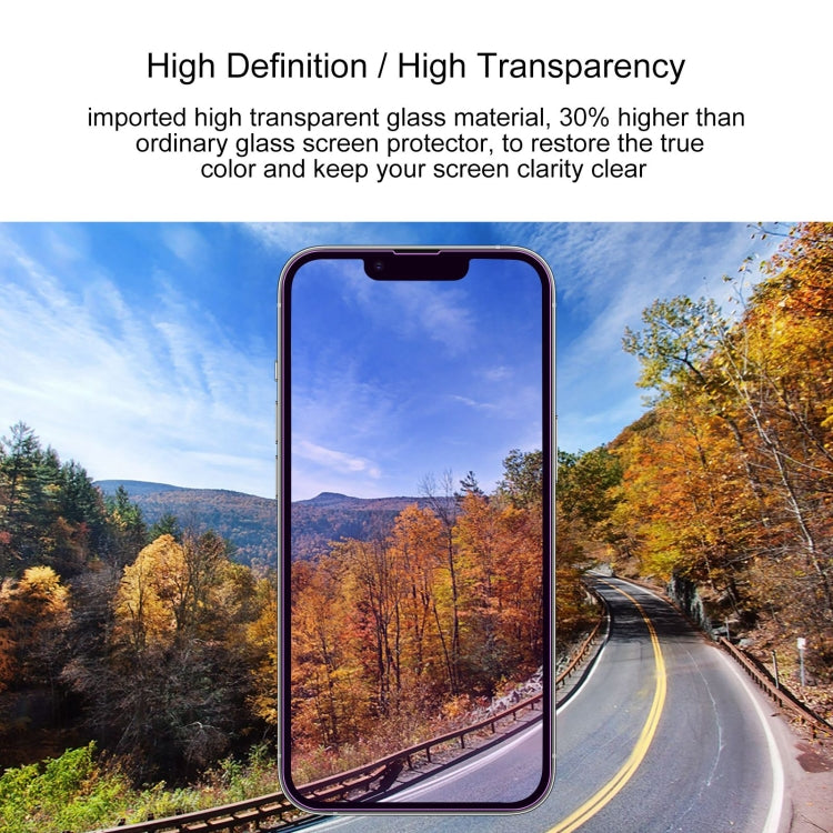 For iPhone 16e / 13 / 13 Pro Purple Light Eye Protection Tempered Glass Film by DIYLooks
