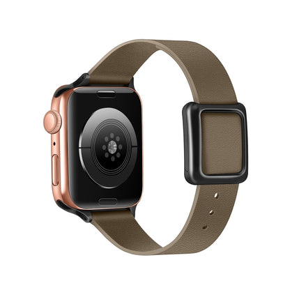 Magnetic Black Square Buckle Watch Band For Apple Watch Ultra 49mm&Watch Ultra 2 49mm / Series 9&8&7 45mm / SE 3&SE 2&6&SE&5&4 44mm / 3&2&1 42mm(Dust-color) by bashfashion