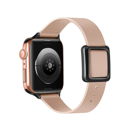Magnetic Black Square Buckle Watch Band For Apple Watch Ultra 49mm&Watch Ultra 2 49mm / Series 9&8&7 45mm / SE 3&SE 2&6&SE&5&4 44mm / 3&2&1 42mm(Pink) by bashfashion