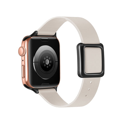 Magnetic Black Square Buckle Watch Band For Apple Watch Ultra 49mm&Watch Ultra 2 49mm / Series 9&8&7 45mm / SE 3&SE 2&6&SE&5&4 44mm / 3&2&1 42mm(Starlight) by bashfashion