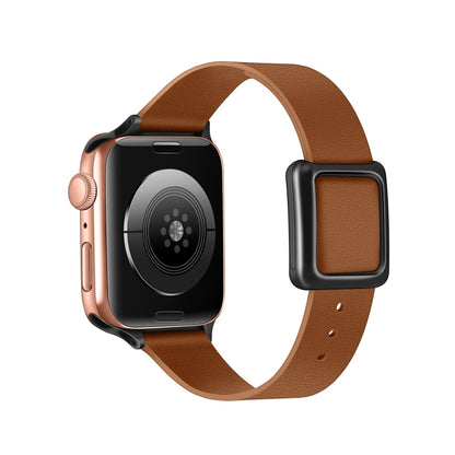 Magnetic Black Square Buckle Watch Band For Apple Watch Ultra 49mm&Watch Ultra 2 49mm / Series 9&8&7 45mm / SE 3&SE 2&6&SE&5&4 44mm / 3&2&1 42mm(Brown) by bashfashion
