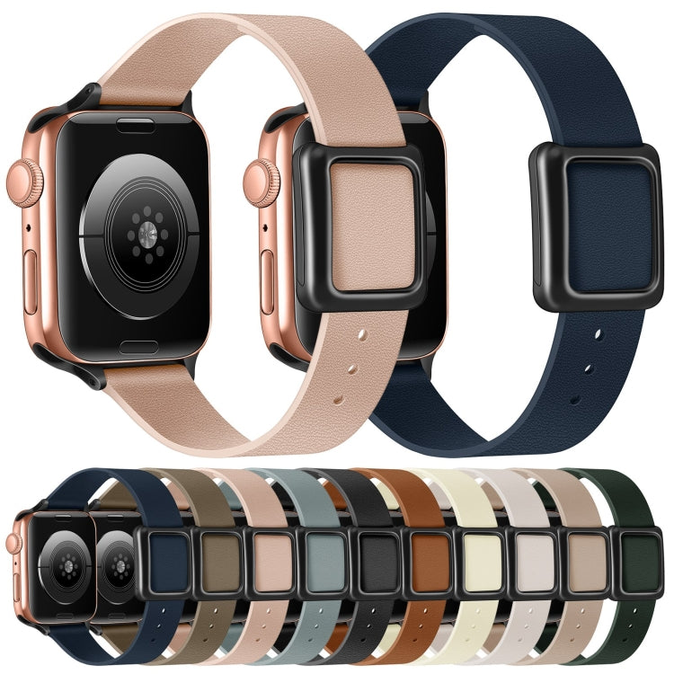 Magnetic Black Square Buckle Watch Band For Apple Watch Ultra 49mm&Watch Ultra 2 49mm / Series 9&8&7 45mm / SE 3&SE 2&6&SE&5&4 44mm / 3&2&1 42mm(Pink) by bashfashion