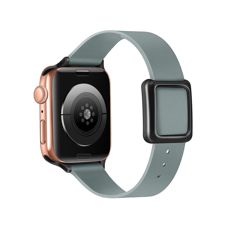 Magnetic Black Square Buckle Watch Band For Apple Watch Series 9&8&7 41mm / SE 3&SE 2&6&SE&5&4 40mm / 3&2&1 38mm(Flaxen) by bashfashion