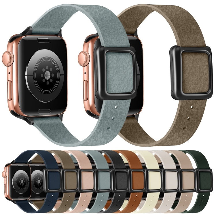 Magnetic Black Square Buckle Watch Band For Apple Watch Series 9&8&7 41mm / SE 3&SE 2&6&SE&5&4 40mm / 3&2&1 38mm(Pink) by bashfashion
