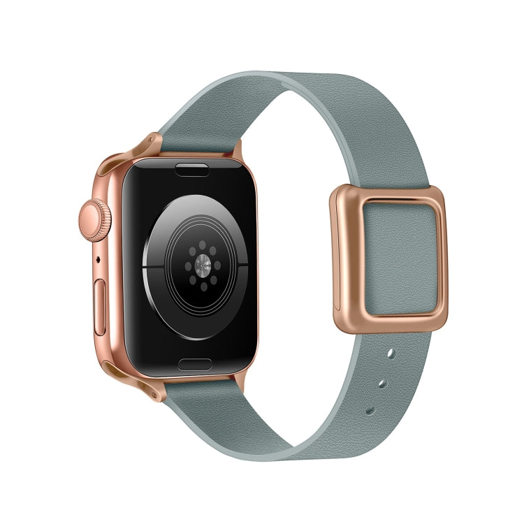 Magnetic Rose Gold Square Buckle Watch Band For Apple Watch Ultra 49mm&Watch Ultra 2 49mm / Series 9&8&7 45mm / SE 3&SE 2&6&SE&5&4 44mm / 3&2&1 42mm(Flaxen) by bashfashion