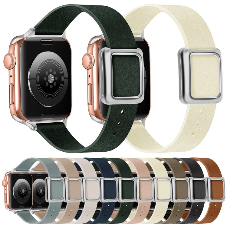 Magnetic Silver Square Buckle Watch Band For Apple Watch Ultra 49mm&Watch Ultra 2 49mm / Series 9&8&7 45mm / SE 3&SE 2&6&SE&5&4 44mm / 3&2&1 42mm(Pink) by bashfashion
