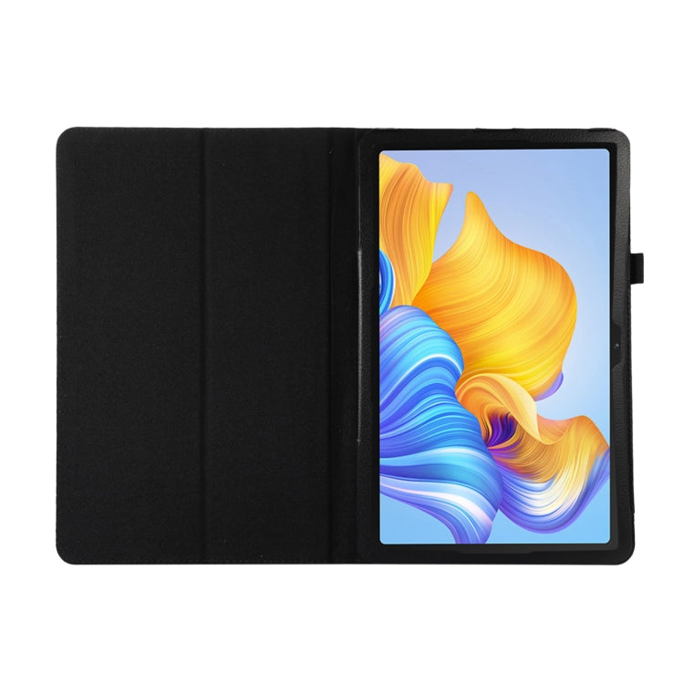 For Honor Pad 8 Litchi Texture Leather Tablet Case with Holder(Black) by bashfashion