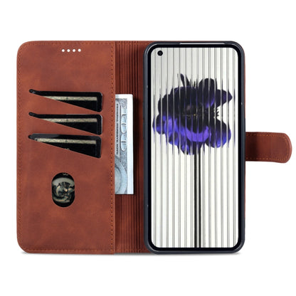 For Nothing Phone 1 AZNS Skin Feel Calf Texture Flip Leather Phone Case (Brown) by AZNS