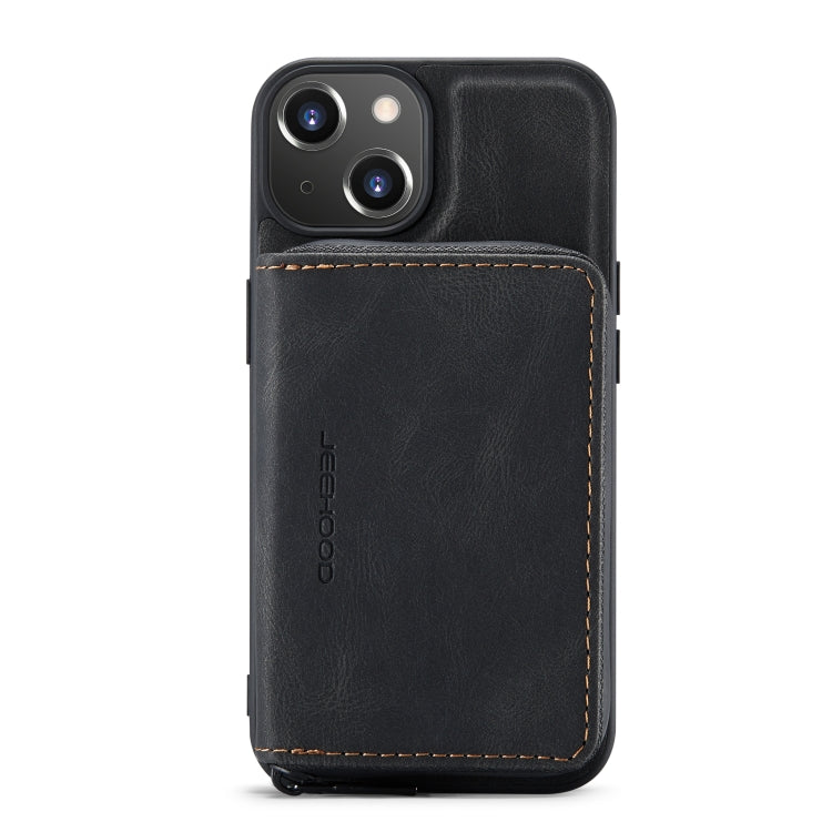 For iPhone 14 Plus JEEHOOD Magnetic Zipper Wallet Leather Phone Case (Black) by JEEHOOD