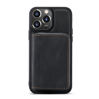 For iPhone 14 Pro JEEHOOD Magnetic Zipper Wallet Leather Phone Case(Black) by JEEHOOD