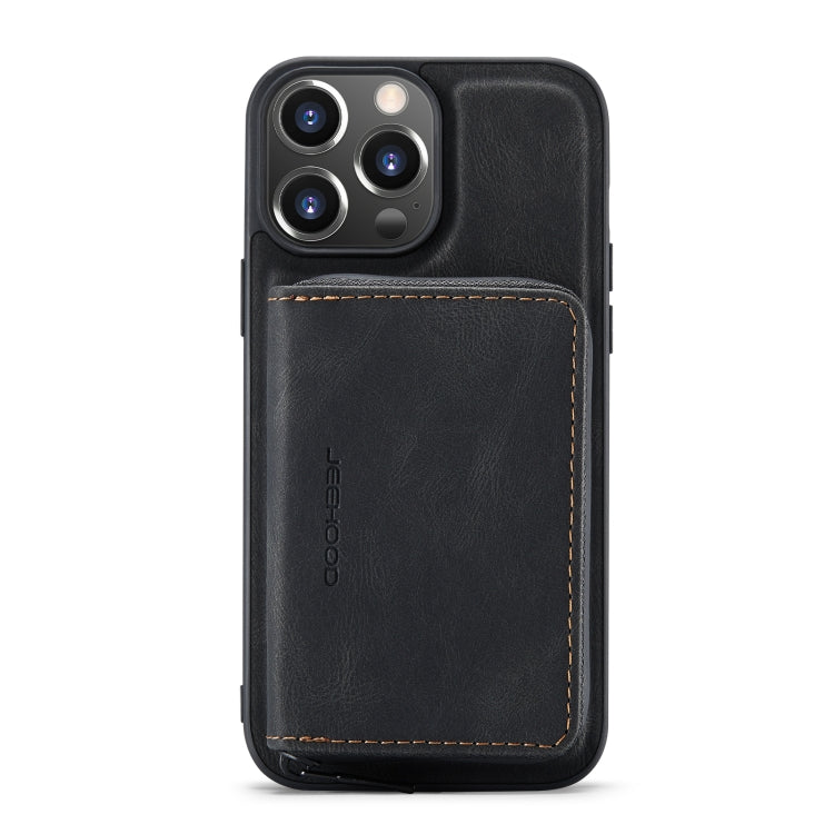 For iPhone 14 Pro Max JEEHOOD Magnetic Zipper Wallet Leather Phone Case (Black) by JEEHOOD