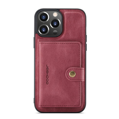 For iPhone 14 Pro Max JEEHOOD Retro Magnetic Detachable Leather Phone Case (Red) by JEEHOOD