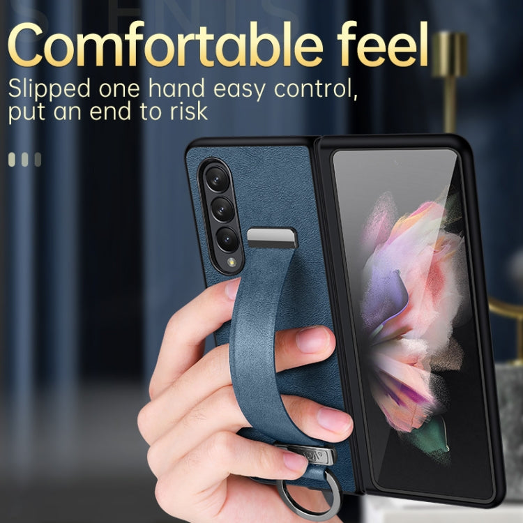 For Samsung Galaxy Z Fold4 SULADA Cool Series PC + Leather Texture Skin Feel Shockproof Phone Case(Black) by SULADA
