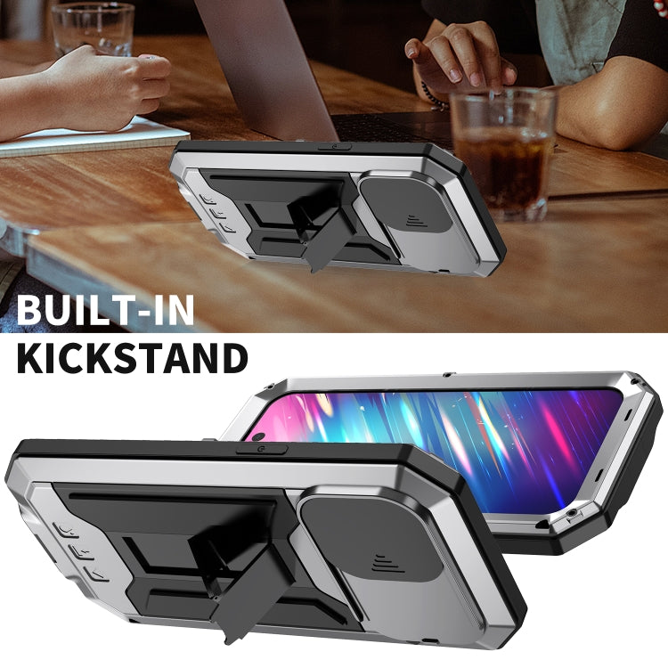 For iPhone 14 Pro Max R-JUST Shockproof Life Waterproof Dust-proof Case (Silver) by R-JUST