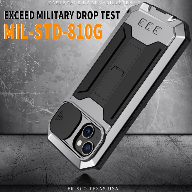 For iPhone 14 Plus R-JUST Shockproof Life Waterproof Dust-proof Case (Silver) by R-JUST