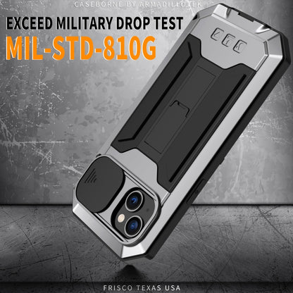 For iPhone 14 Plus R-JUST Shockproof Life Waterproof Dust-proof Case (Silver) by R-JUST