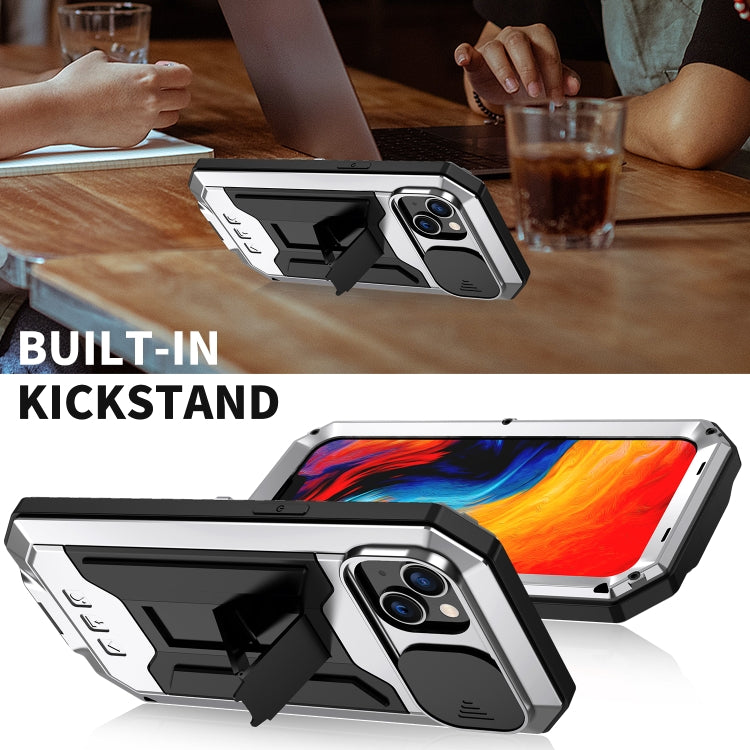 For iPhone 14 Plus R-JUST Shockproof Life Waterproof Dust-proof Case (Silver) by R-JUST