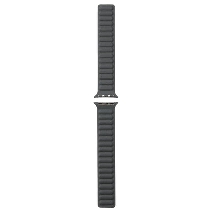 Magnetic Two-color Loop Slim Leather Watch Band For Apple Watch Ultra 49mm&Watch Ultra 2 49mm / Series 9&8&7 45mm / SE 3&SE 2&6&SE&5&4 44mm / 3&2&1 42mm(Grey) by bashfashion