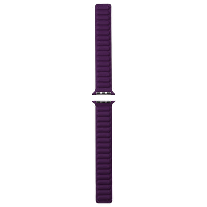 Magnetic Two-color Loop Slim Leather Watch Band For Apple Watch Ultra 49mm&Watch Ultra 2 49mm / Series 9&8&7 45mm / SE 3&SE 2&6&SE&5&4 44mm / 3&2&1 42mm(Crimson Cherry) by bashfashion